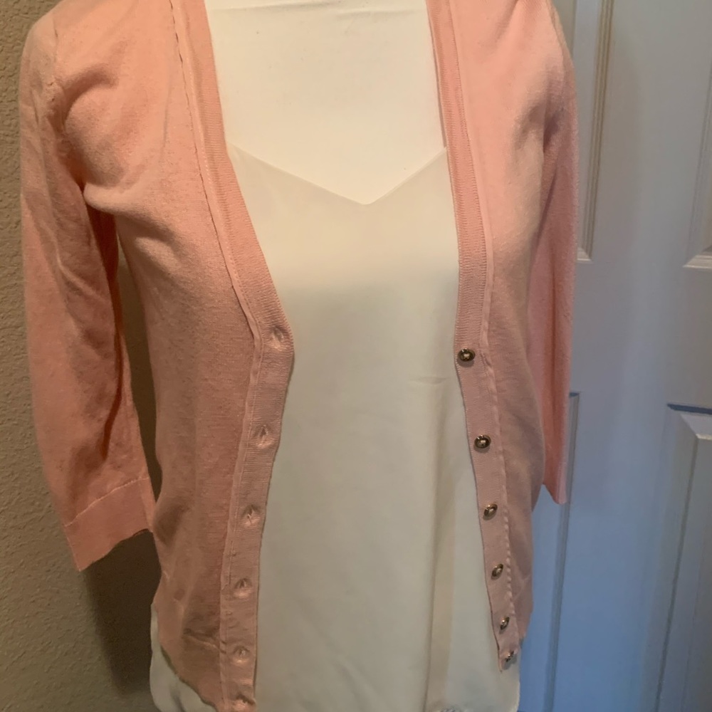 NY&CO pink sweater cardigan